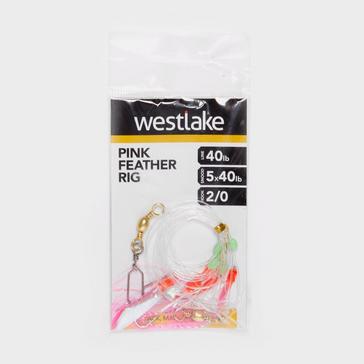 Clear Westlake 5 Hook Pink Flash Feather Rig