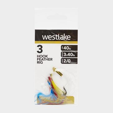 Clear Westlake 3 Hook Feather Rig (Size: 2/0)