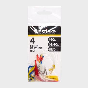 Clear Westlake 4 Hook Feather Rig (Size 2/0)