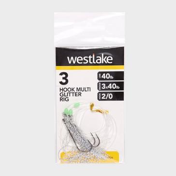Clear Westlake 3 Hook Multi Glitter Rig (Size 2/0)
