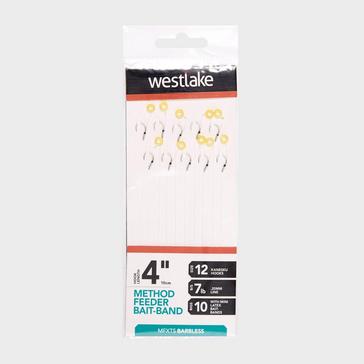 Clear|Coral Westlake Method Feeder Bait Band Rig 4” Size 12