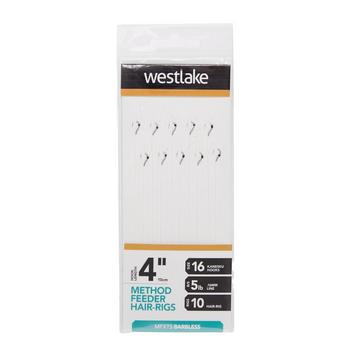 Clear Westlake Method Feeder Hair Rigs 4” Size 16