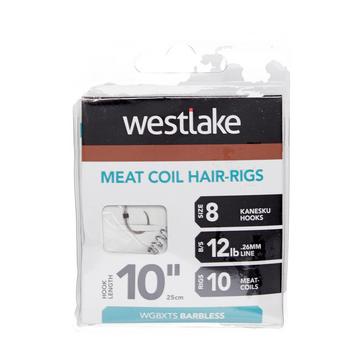 Clear Westlake Meat Coil Hair-Rigs (Size 8)