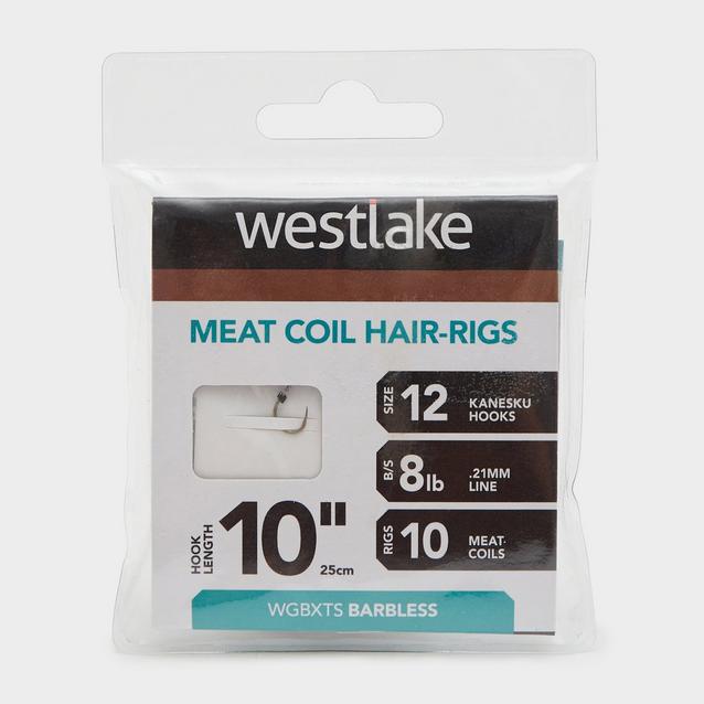 Clear Westlake Meat Coil Hair Rigs 10” Size 12 image 1