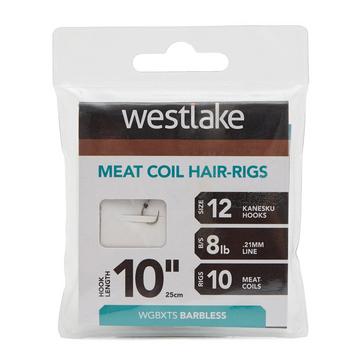 Silver Westlake Meat Coil Hair Rigs 10” Size 12
