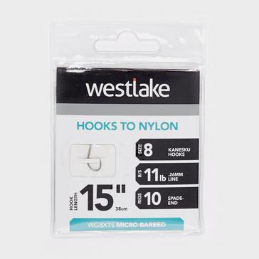 Clear Westlake Extra Strong Barbed Hooks 15” Size 8