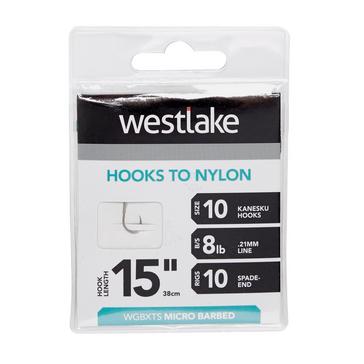 Clear Westlake Extra Strong Barbed Hooks 15” Size 10