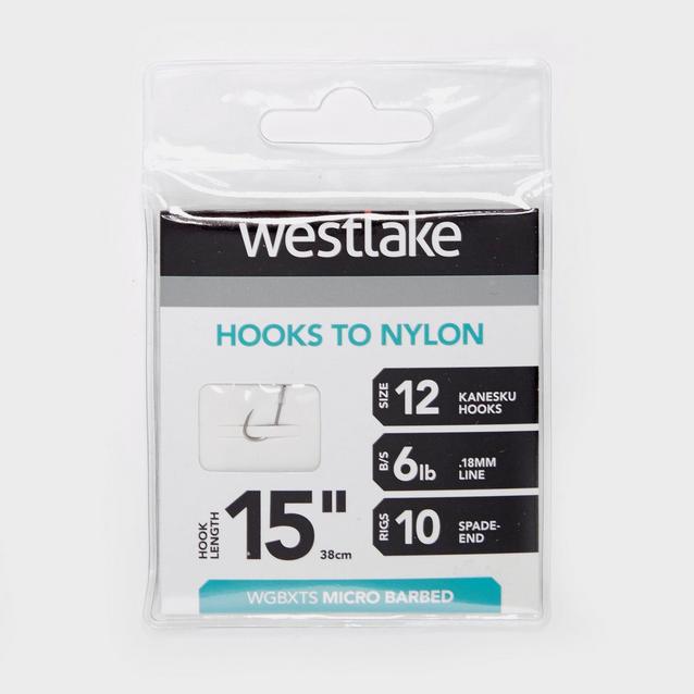 Clear Westlake Extra Strong Barbed Hooks 15” Size 12 image 1