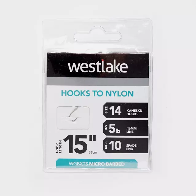 Westlake Extra Strong Micro-Barbed Hooks to Nylon (Size 14