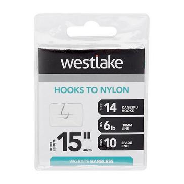 White Westlake Hooks to Nylon Size 10
