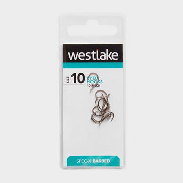 Silver Westlake Barbed Eyed Hooks (Size 10)