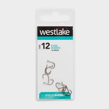 Silver Westlake Barbed Eyed Hooks (Size 12)
