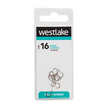 Black Westlake Eyed Barbed Hooks (Size 16)