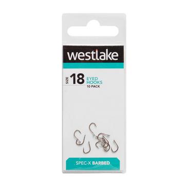 Clear Westlake Eyed Barbed Hooks (Size 18)
