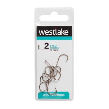 Silver Westlake Barbless Eyed Hooks (Size 2)