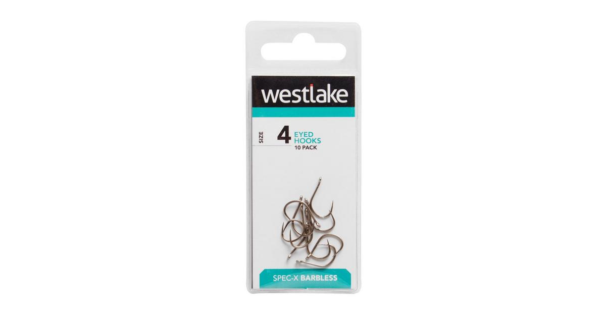 Westlake Barbless Eyed Hooks (Size 2)