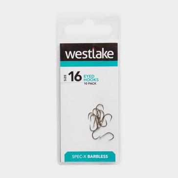 Silver Westlake Barbless Eyed Hooks (Size 16)