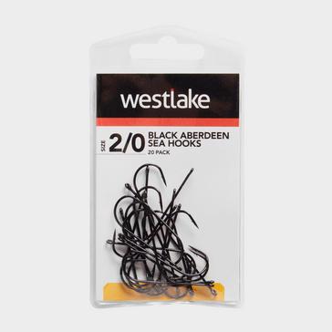 Silver Westlake Black Aberdeen Sea Hooks (Size 2/0)