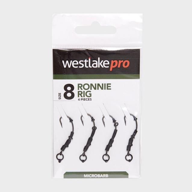 Black Westlake Microbarb Ronnie Rig Size 8 (4 Pack) image 1