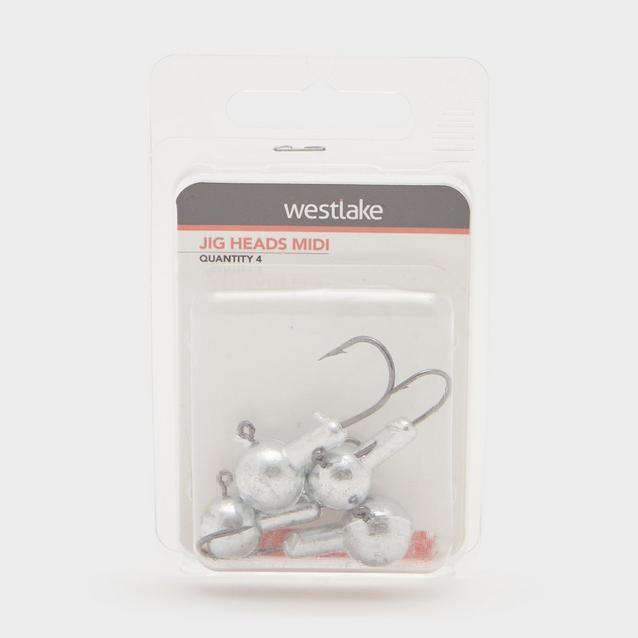 Silver Westlake Jig Heads Midi (Pack of 4) image 1