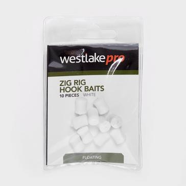 White Westlake Artificial Zig Rig 8mm Wht