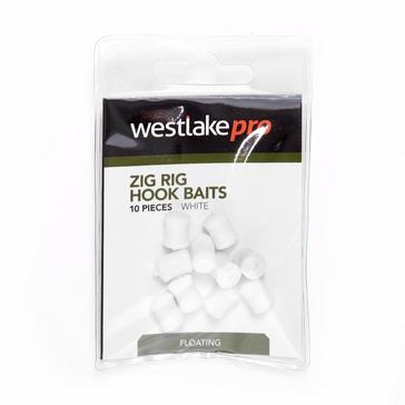 White Westlake Artificial Zig Rig 8mm Wht