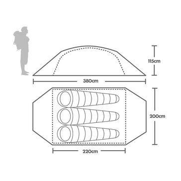 Red Berghaus Grampian 3 Tent
