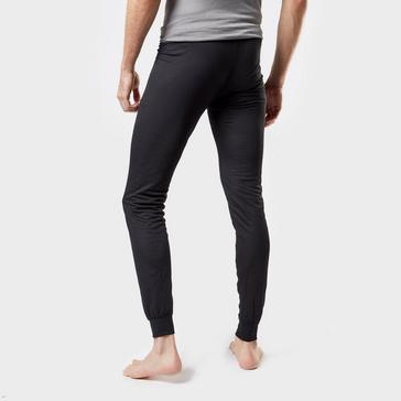 Black Odlo Men's Active F-Dry Light Baselayer Bottoms