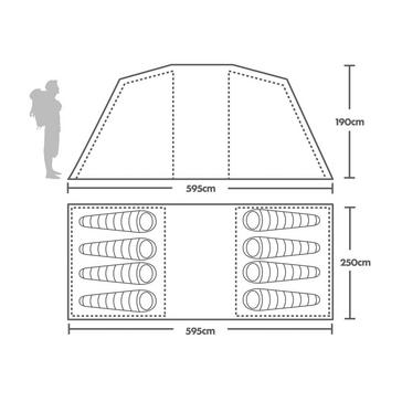 Grey Eurohike Genus 800 Air Tent