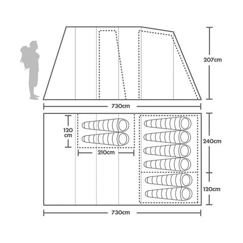blue HI-GEAR Hampton 8DLX Nightfall