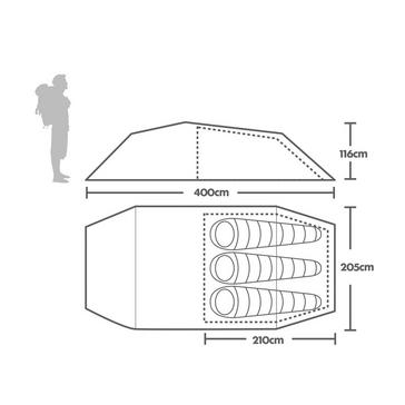 Green OEX Coyote III Backpacking Tent