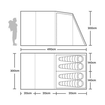 Blue HI-GEAR Hampton 4 Nightfall Family Tent
