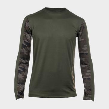 Green CATERPILLAR Men's Coolmax Long Sleeve Tee