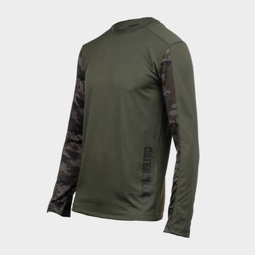 Green CATERPILLAR Men's Coolmax Long Sleeve Tee