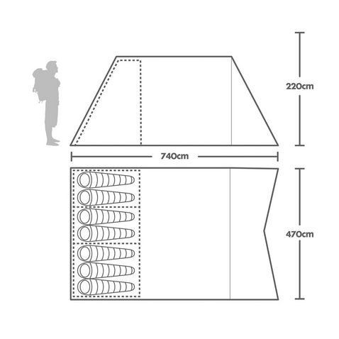BLUE INDIGO HI-GEAR Horizon 700 Air Nightfall Tent