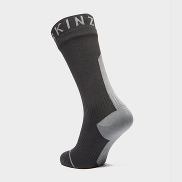 Black Sealskinz Waterproof All Weather Mid Length Socks Black