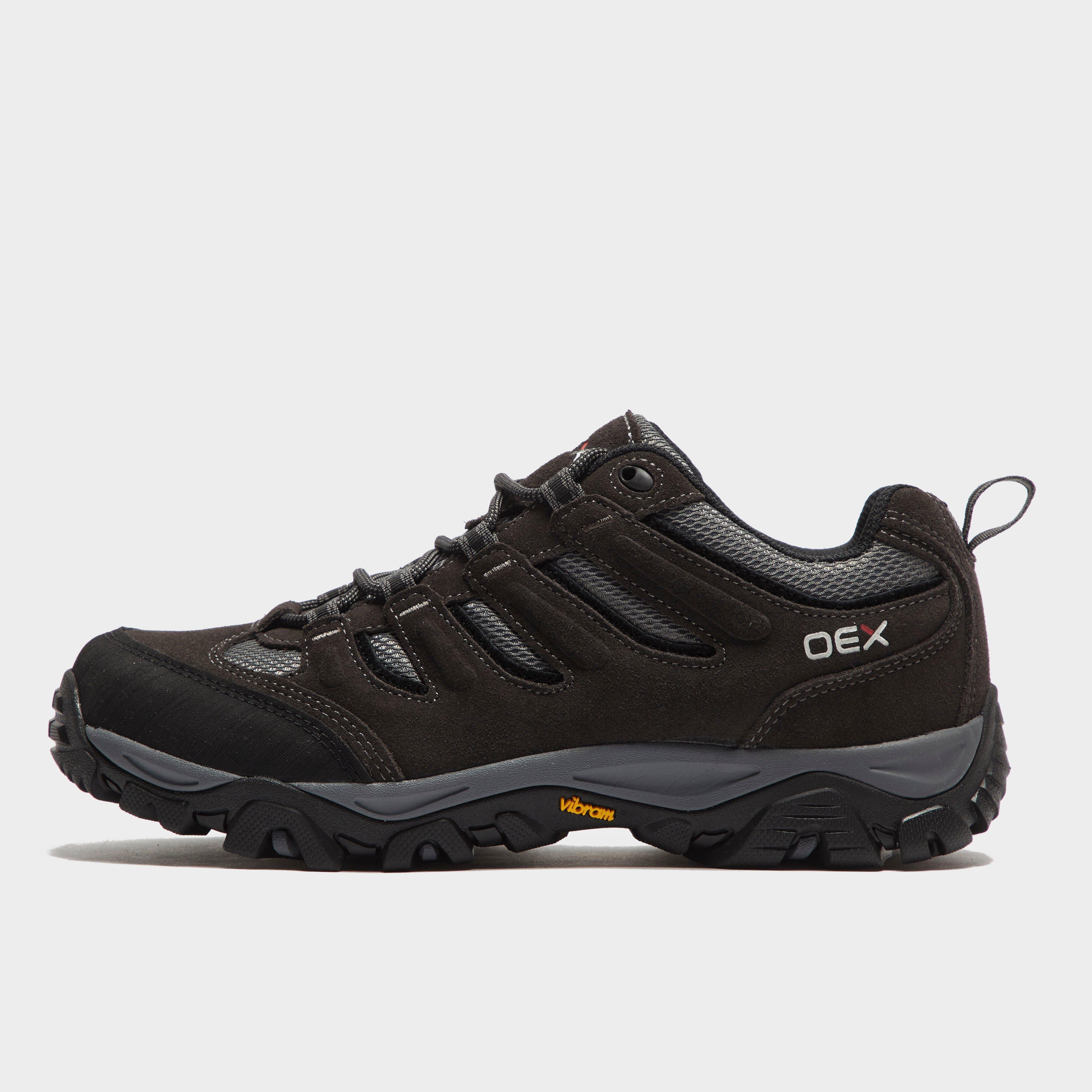 black walking trainers