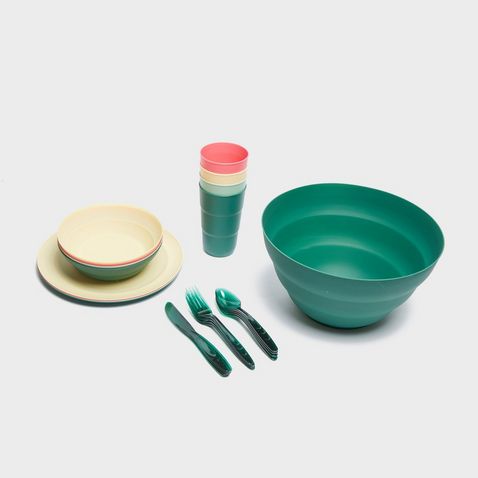 Camping plate and outlet bowl set