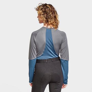 Grey Horseware Womens Jade Crew Neck Technical Base Layer Blue/Grey