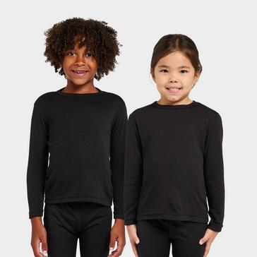 Black Peter Storm Kids Long Sleeved Thermal Crew Neck Top Black