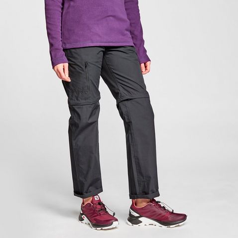 Dark Grey FREEDOMTRAIL Women's Nebraska Zip-Off Walking Trousers