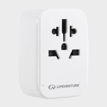 White LIFEVENTURE World To Europe USB Adapter
