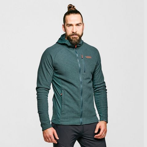 Mens hooded fleece on sale tops