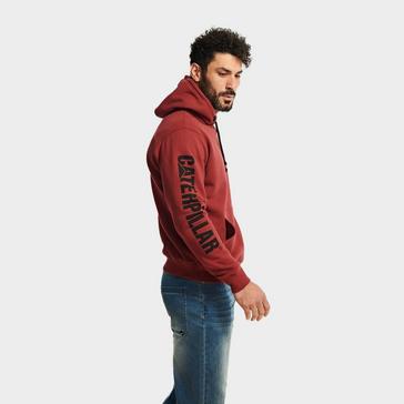 Red CATERPILLAR Men's Trademark Banner Hooded Sweatshirt