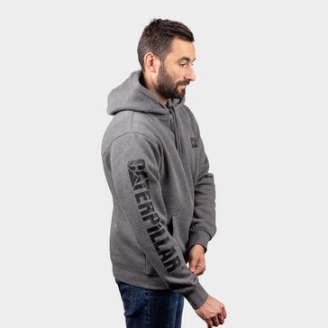 Grey CATERPILLAR Men's Trademark Banner Hooded Sweatshirt