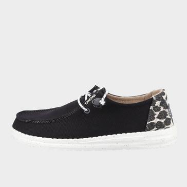 Black HEYDUDE Women's Wendy Leopard Shoe