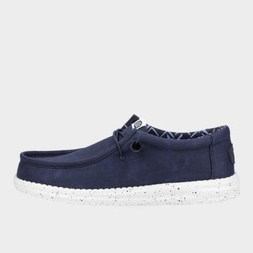 Dark Blue HEYDUDE Men's Wally Canvas Shoe