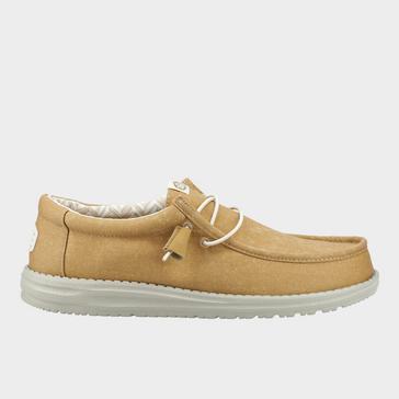 Brown HEYDUDE Men's Wally Canvas Shoe