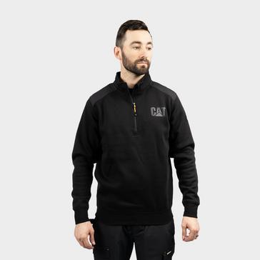 Black CATERPILLAR Men's Essential 1/4 Zip Sweatshirt