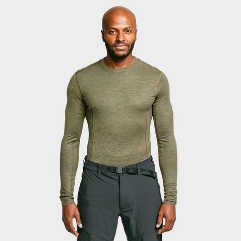 Montane Mens Sports Running Primino 140 Long Sleeve T Shirt Tee Top Grey 